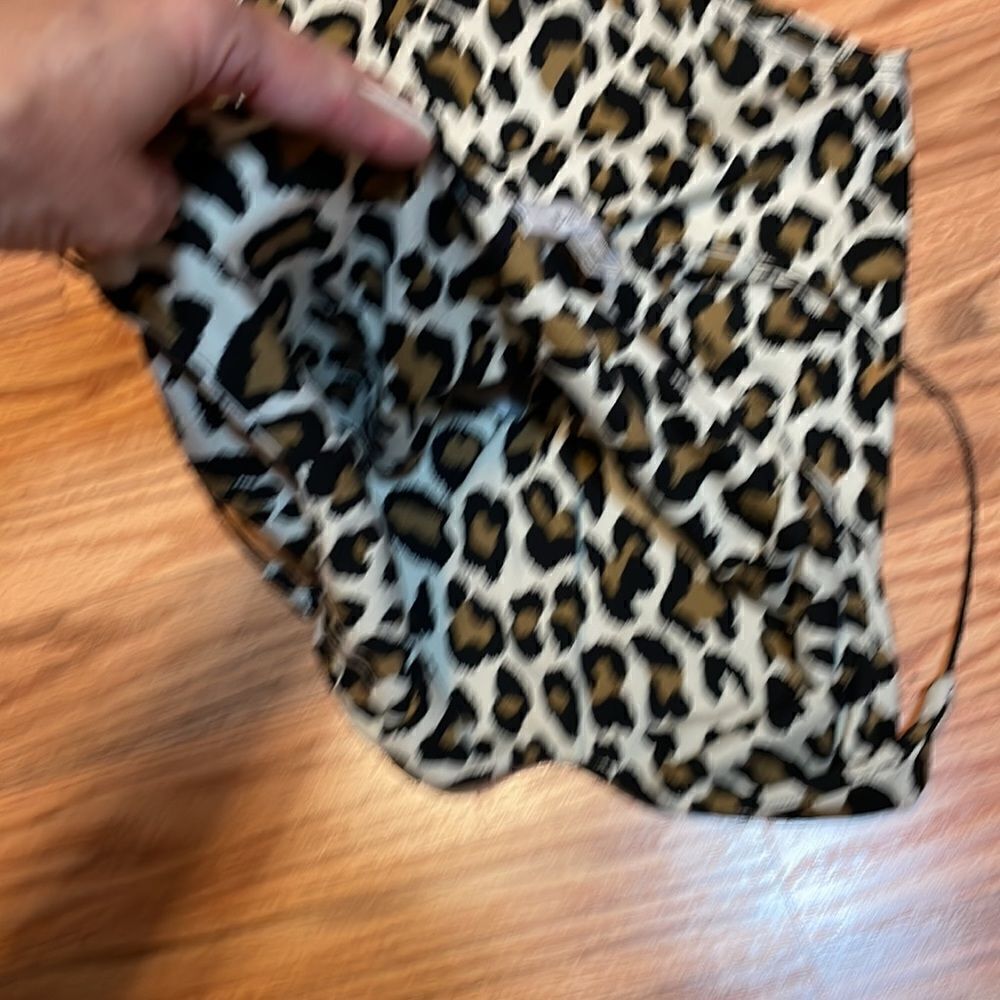 Trendy Leopard Bodysuit, elastic braid straps - Picture 8 of 8